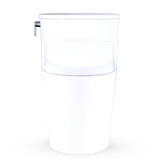 TOTO Aurora WASHLET+ S5 One-Piece Elongated 1.28 GPF Universal Height Toilet with CEFIONTECT, Cotton White - MW6863446CEFG#01