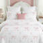 Ensemble de housse de couette 100% coton avec fermeture à glissière et 8 attaches d'angle, housse de couette rose grand arc-131348632-131976669