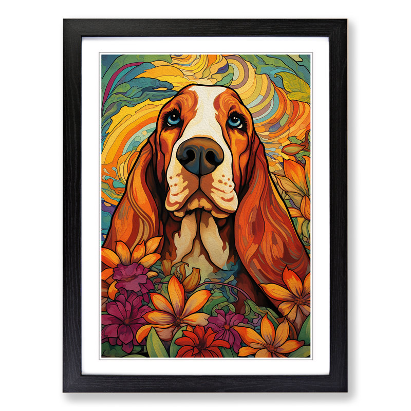 Single Picture Frame Print on Wood, Black Framed, 34cm H x 25cm W