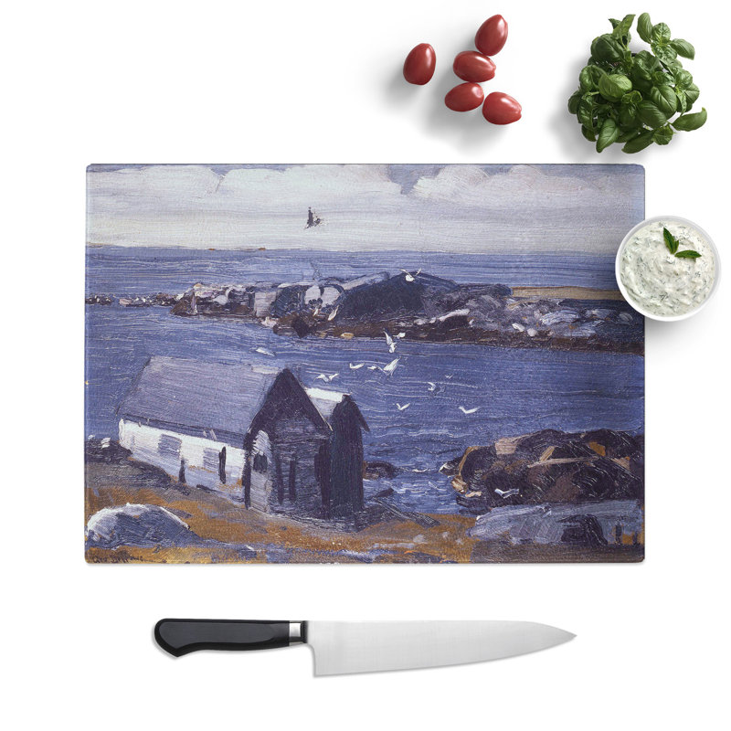 The Gulls Monhegan by George Bellows Chopping Board, 28.5cm W x 39cm L