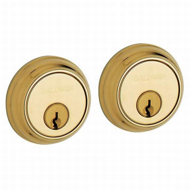 Traditional Double Cylinder, Lifetime (PVD) Polished Brass