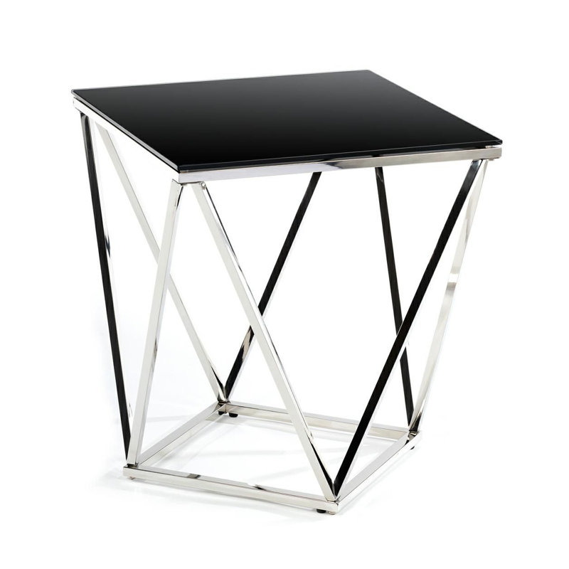 Wesson Frame Coffee Table, Black, Silver