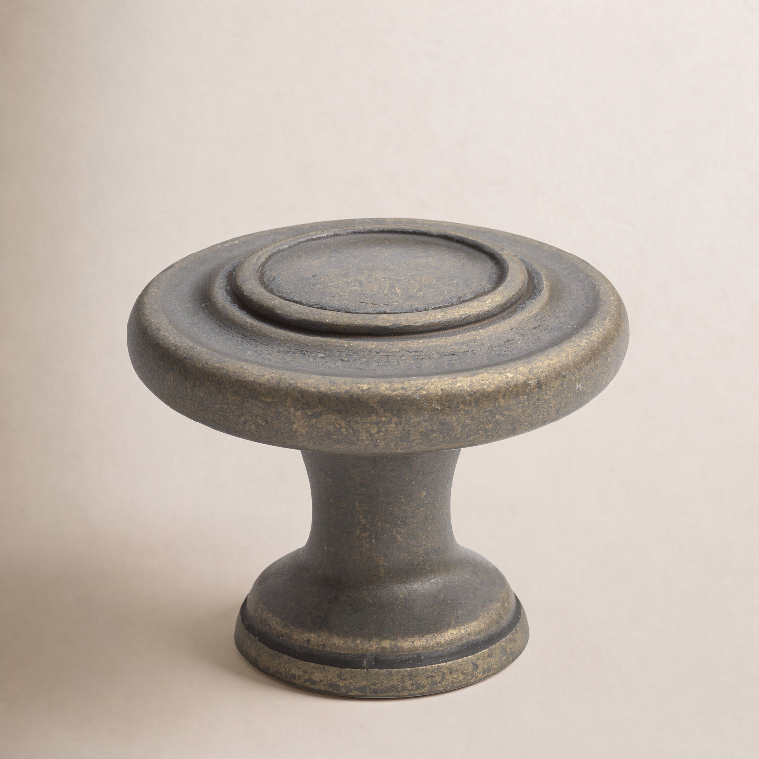Mushroom Knob Multipack, Antique Brass