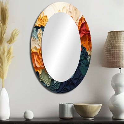 Biomorphism Organic Forms VI - Miroir mural moderne multicolore