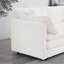 5 canapé modulaire avec repose-pieds réversible, blanc en forme de U pour le salon, canapé modulaire en tissu, structure en chenille et en bois massif