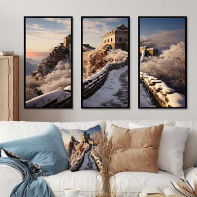 Great Wall Of China In Winter IV - Japan Art Wall Art
