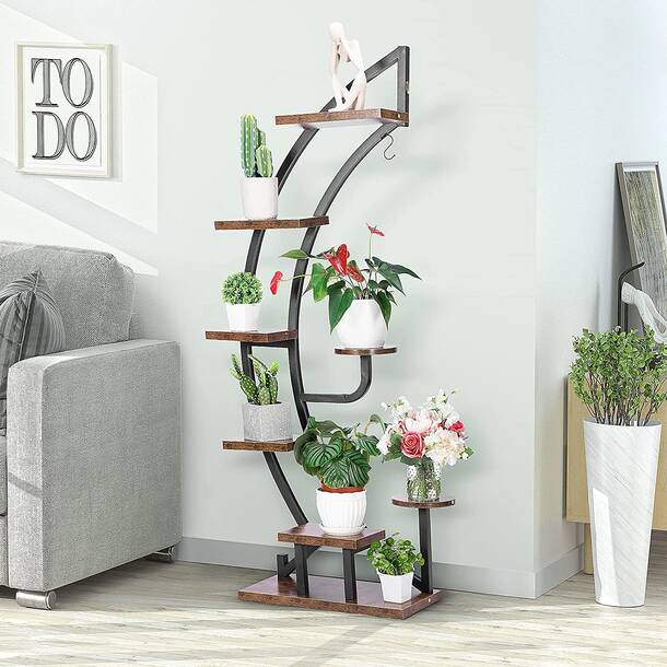 Orren Ellis 6-tier Curved Plant Stand With Hanger - Wayfair Canada