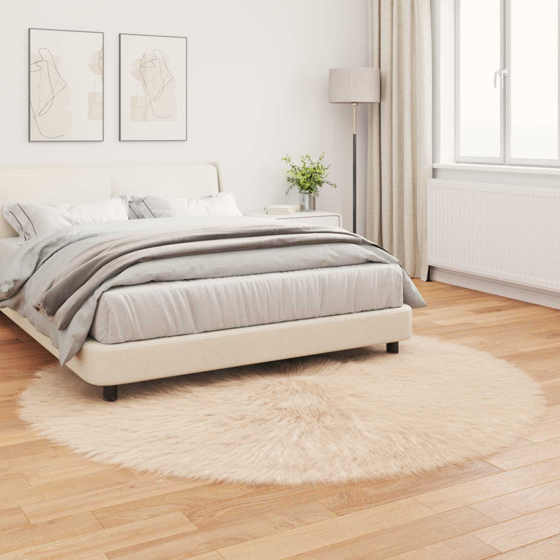 Solid Colour Standard Area Rug, Round 200 cm