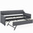 Twin Size Upholstery DayBed with Trundle and USB Charging-1197986130