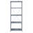 Grey and Silver 4-shelf Bookcase