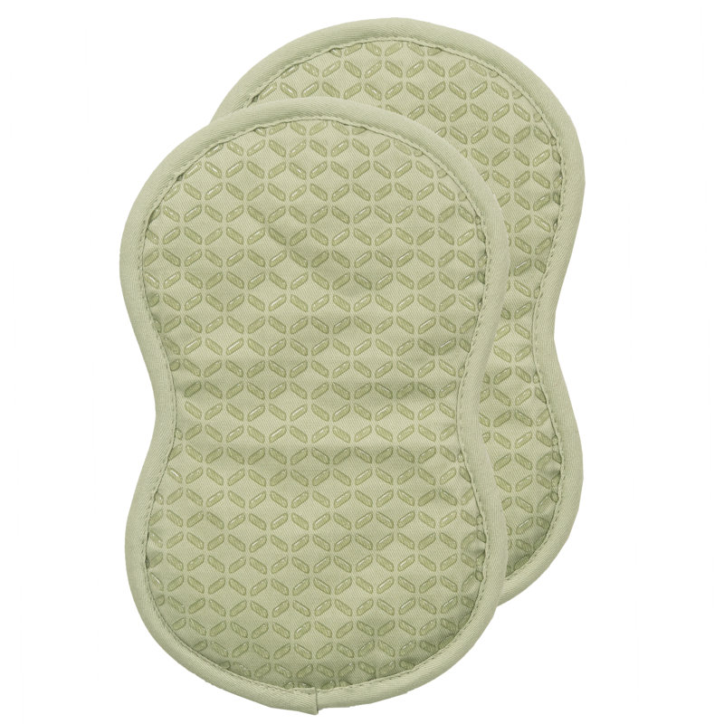 All-Clad Silicone Ogee Potholders (Set of 2), Fennel