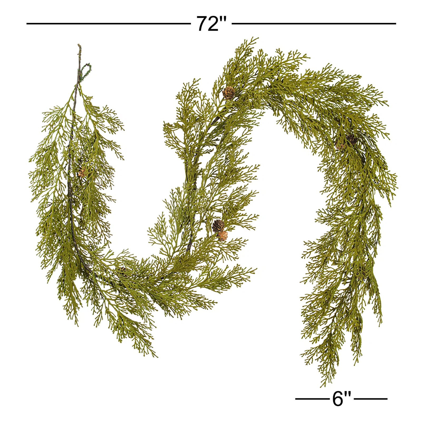72'' in. Faux Pine Garland