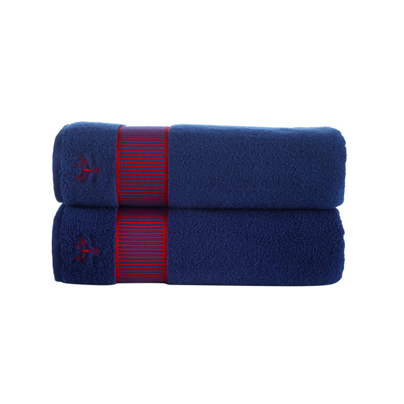 Turkish Cotton Midweight Bath Sheet, Navy