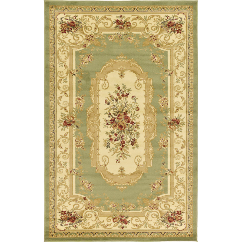 Floral Area Rug, Rectangle 66 x 91cm