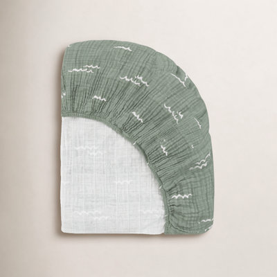 Ocean Waves Muslin Crib Sheet
