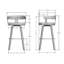 Tabouret de bar et de comptoir pivotant avec dossier en bois Calvion-746590665-752728239-721093358