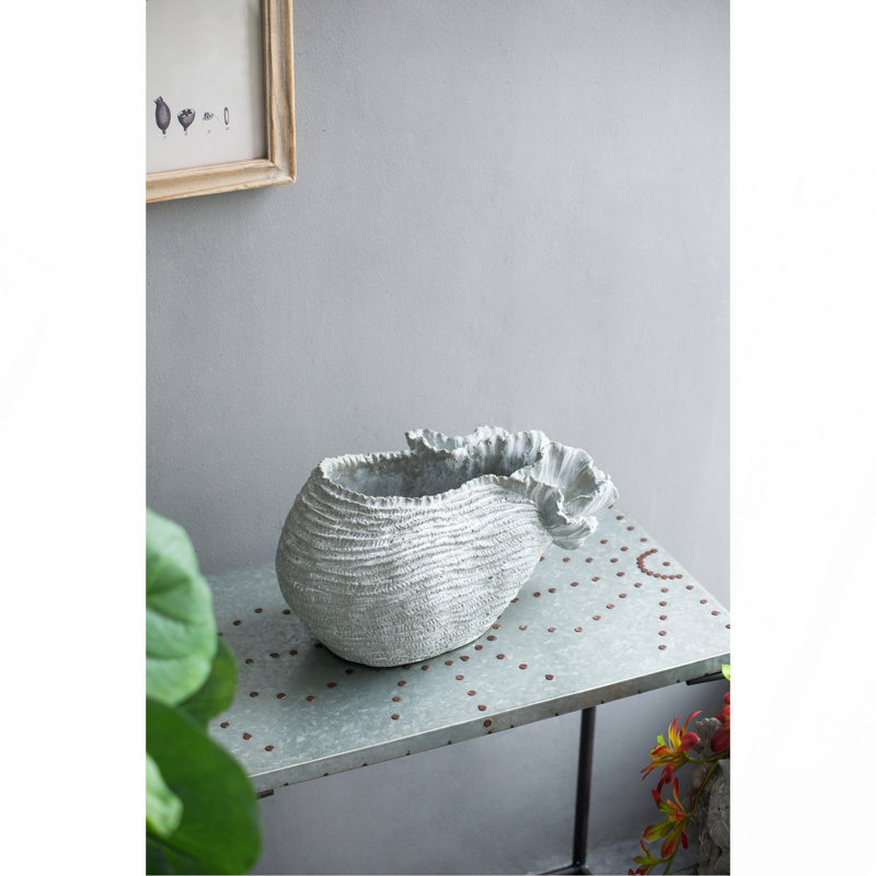Jardinière en ciment 14,2 x 7,9 x 7,9 po, intérieur / extérieur