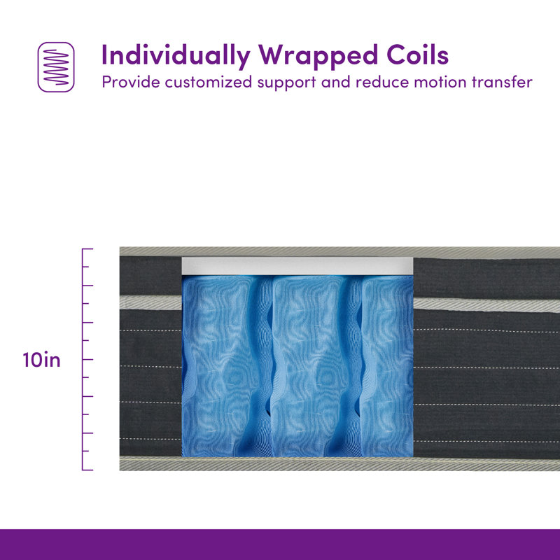 Matelas à ressorts moelleux 10 po Sleep by Wayfair ™, Grand lit, 10"