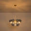 Lustre en verre coloré à 6 lumières à intensité variable Meyana Meyana