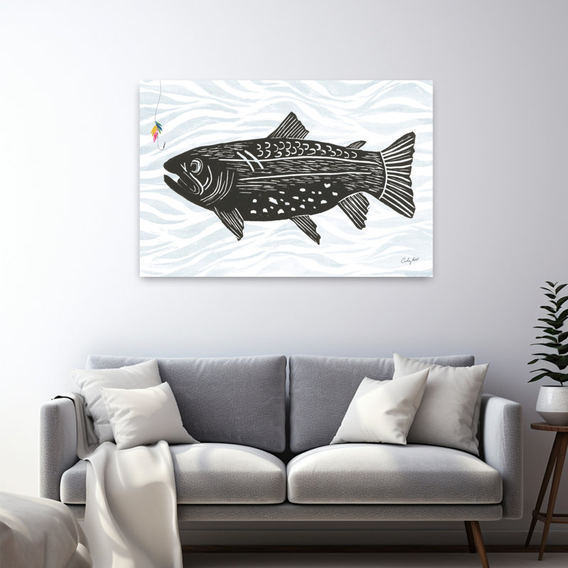 Poissons et crochets, H 48 po x l 32 po