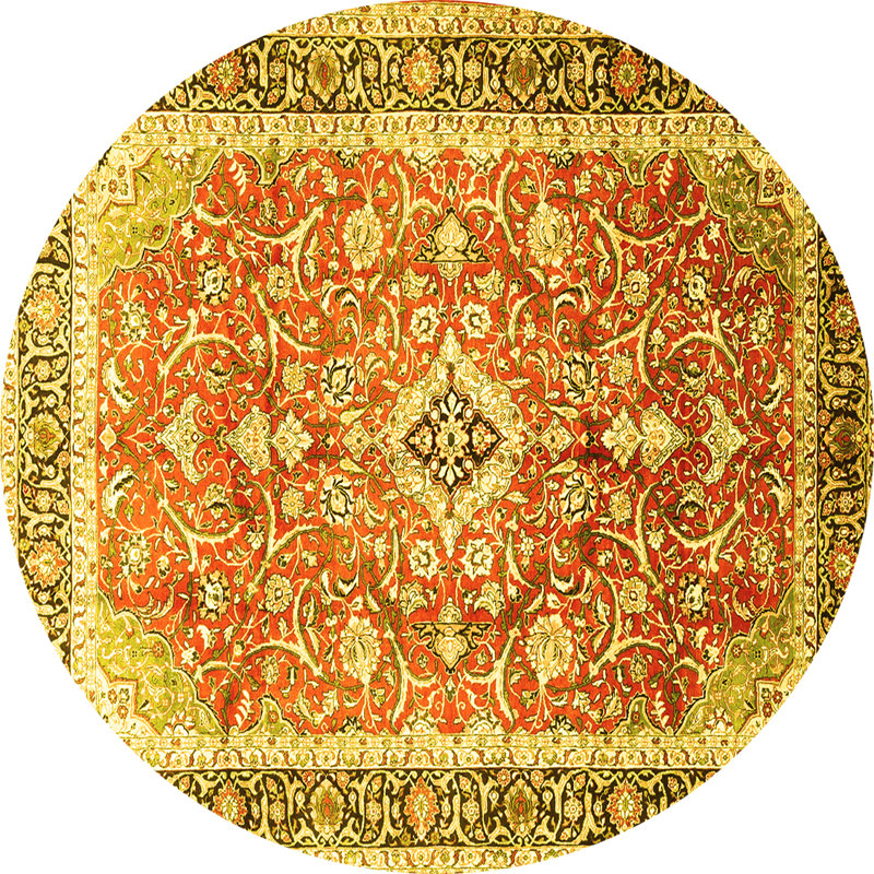 Anatasia Washable Oriental Indoor Rug, Round 7'