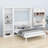 Ellettsville Murphy Bed Wall Bed With Shelves-753576366-804117389