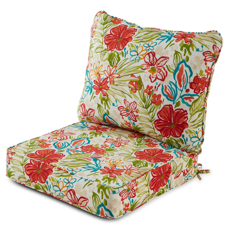 Lester Outdoor Premium Deep Seat Chair Cushion, Breeze Floral