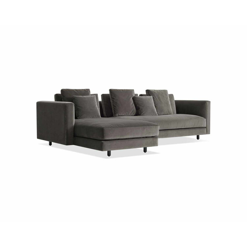 Hands Down Chaise Sectional, Landa Stone, Left Hand Facing