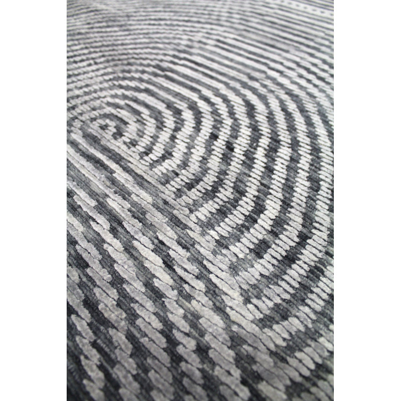 Tapis unique gris nouvel âge tissé à la main 8 pi x 10 pi Empire