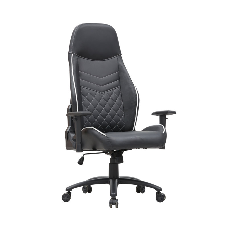Fauteuil de jeu inclinable Rhodell, Noir / blanc