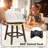 Counter Height Bar Stools Fabric Upholstered Island Stools With 360° Swivel Seat-212338508-222534363