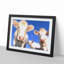 Three Dairy Cows in Abstract - Picture Frame Painting Print-55769383-55769384