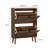 Medieval Modern Independent Shoe Cabinet, Walnut Shoe Storage Cabinet,, Fence Shoe Cabinet with 2 Flip Drawers, Suitable For Corridors And Entrances-129893944