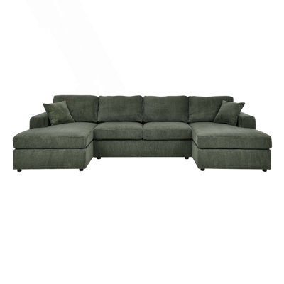 3-Piece Double-Chaise Sectional With Removable Cushions And Versatile Configuration, Perfect For Modern And Traditional Homes