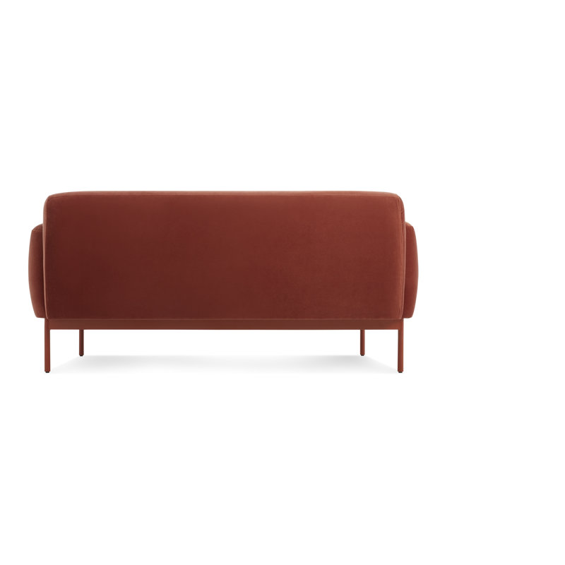 Puff Puff Sofa, 31" H x 67" W x 35" D, Tomato Velvet