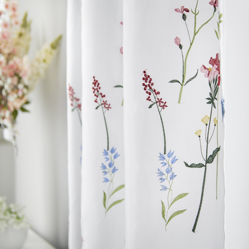 Stamper Semi Sheer Curtain Pair, 147 x 183 cm