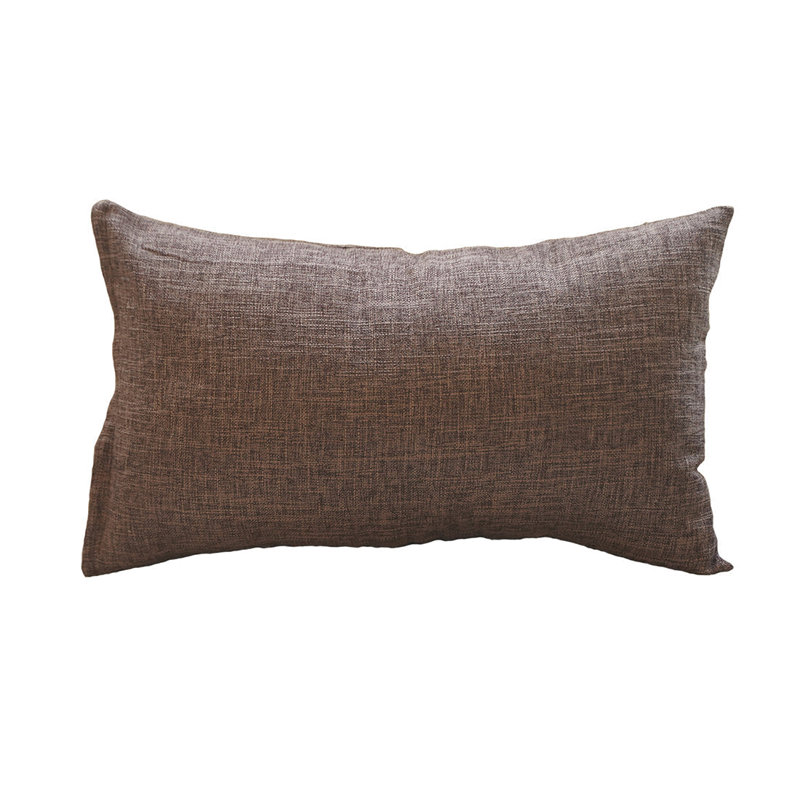 Coussin décoratif, Brun, H 12 po x l 20 po