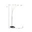Lampe sur pied 84 "à cinq lumières avec abat-jour blanc 84"
