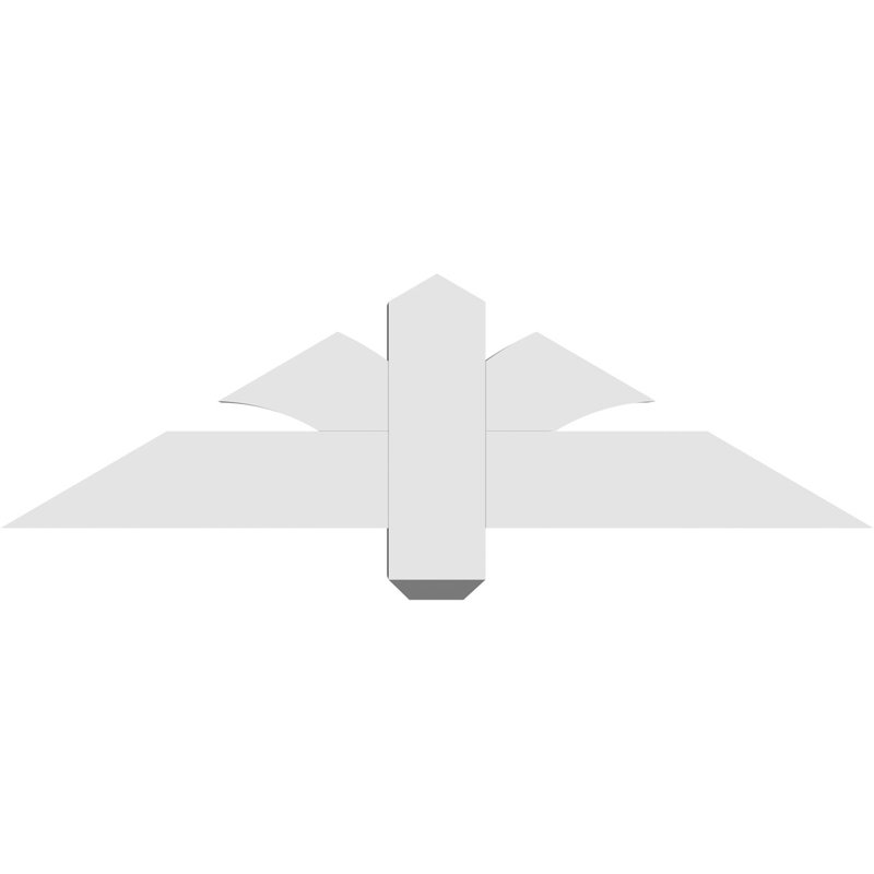 Redmond Architectural Grade PVC Gable Bracket, 10.5" H x 36" W (Pitch: 7/12), 4" D x 4" F