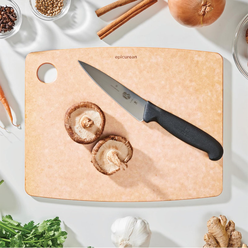 Natural Wood 11.5" x 9" Dishwasher Safe Cutting Board