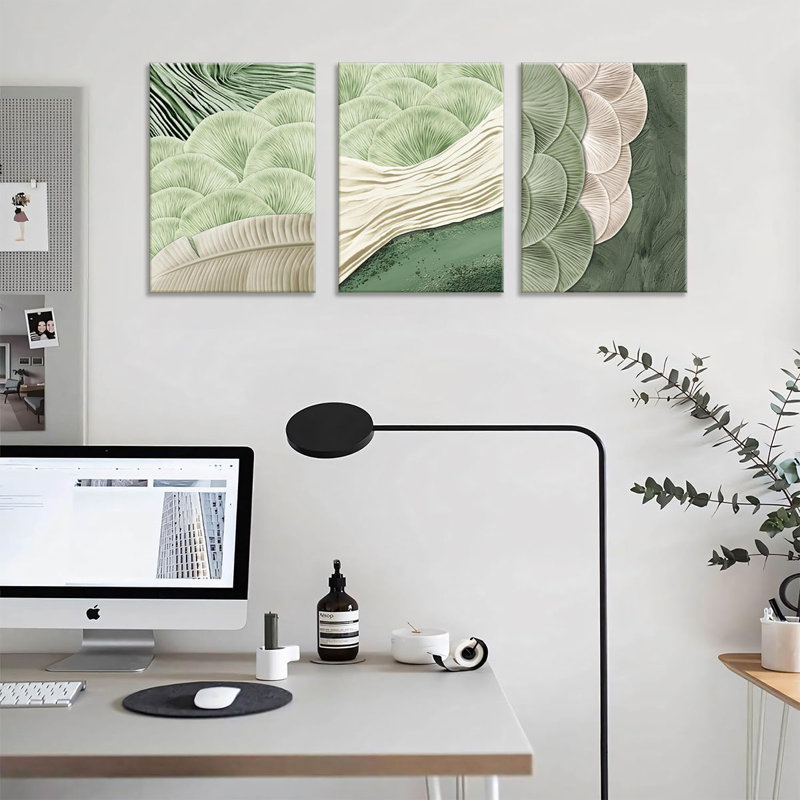 3 Piece Wrapped Canvas Print, 40 cm H x 90 cm W
