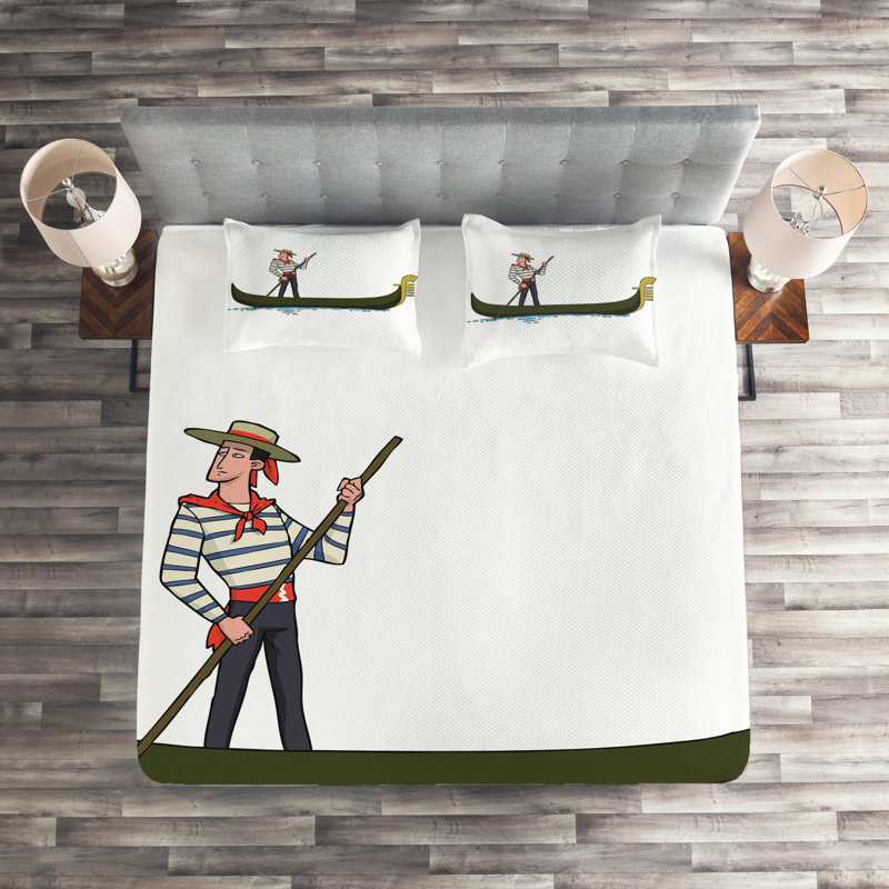 Coverlet, King Bedspread + 2 Shams