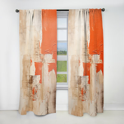 Aimes Sunset Reverie Collage I - Modern Curtain - Velvet Room Darkening - 1 panel