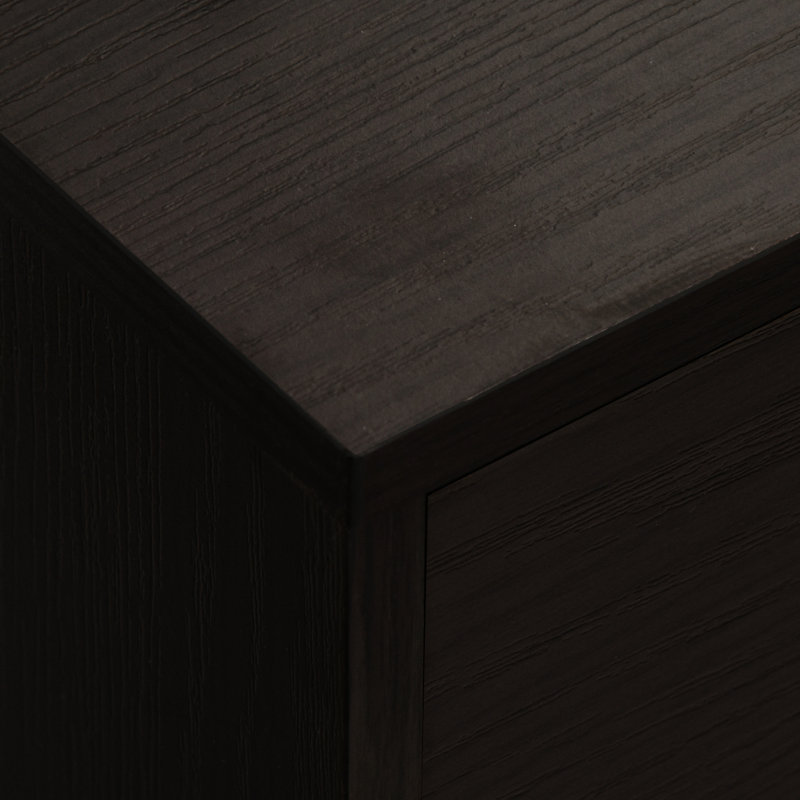 Brown 5 Drawer File Cabinet With Stable Base - Secure Storage For Office And Home Practical Use