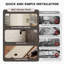 L 60 po x H 96 po x P 36 po, contour de mur de douche SMC de 0,2 po d'épaisseur, installation rapide, style pierre naturelle