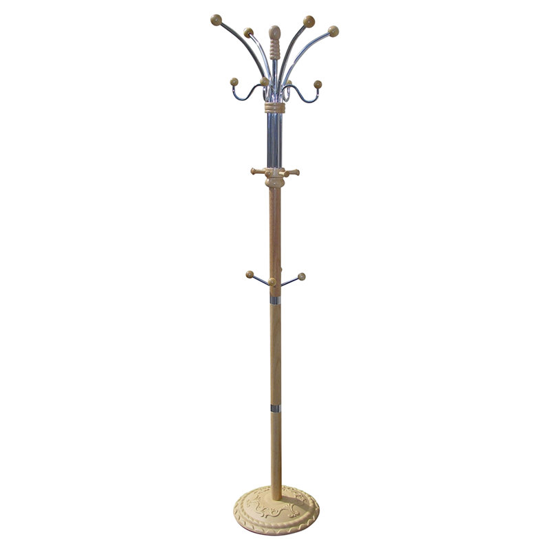 Totton Composite Wood Freestanding Coat Rack, Natural