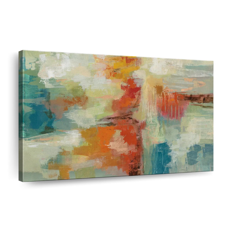 «Cat and Dog Love» sur impression sur toile, H 26 po x l 39 po x P 1,25 po
