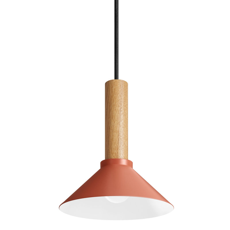 Emblem 1 - Light Pendant, 12" H x 14" W x 14" D, White Oak, Gray Blue