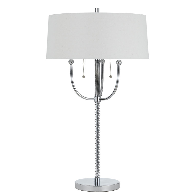 Lampe de table argentée 31 po Abrytha