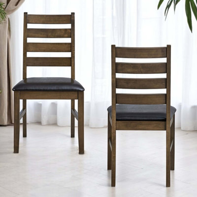 Ensemble de 2 chaises de salle à manger en cuir synthétique Damica